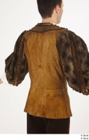   Photos Man in Historical Civilian suit 8 brown dress jacket medieval clothing pattern upper body 0005.jpg